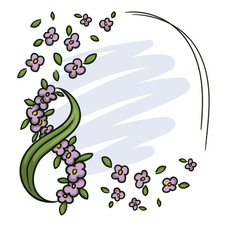 Festive frame for a postcard for International Womens Day with the number 8 made of petals and flowers.のイラスト素材