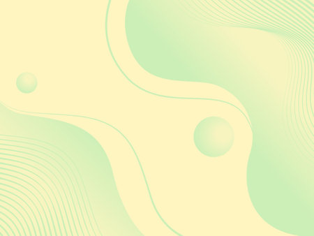 Yellow and green abstract background for presentations, website, design. Vector illustration with lines and gradientsのイラスト素材