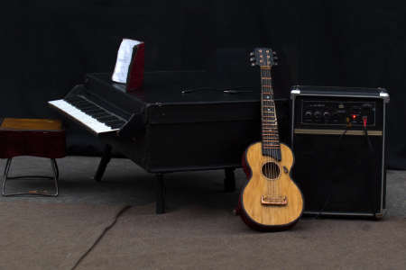toy musical instruments of traveling musiciansの写真素材