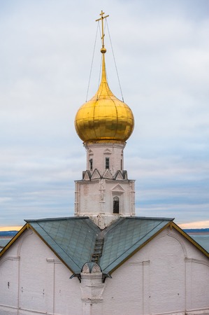 Rostov, Russia. Image of ancient Rostov city, view from the top. Beautiful house and chapel.の写真素材