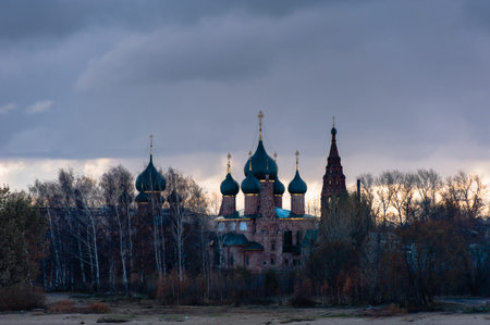Yaroslavl is ancient Russian city. Sunlight day