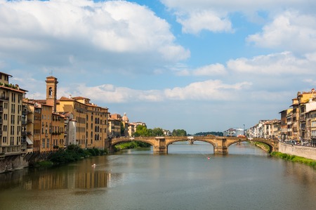 Beautiful panoramic view of summer Florence, Italyの写真素材