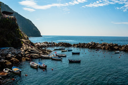 Beautiful view of the Cinque Terre park, Italyの写真素材