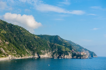 Beautiful view of the Cinque Terre park, Italyの写真素材