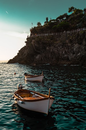 Beautiful view of the Cinque Terre park, Italyの写真素材