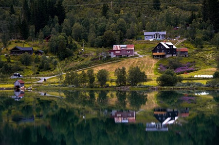 The Beautiful Norway landscape at summer, 2014の写真素材
