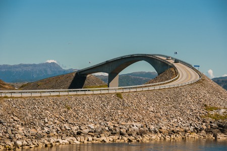 Road to heaven - view at Atlantic Road, Norway.の写真素材