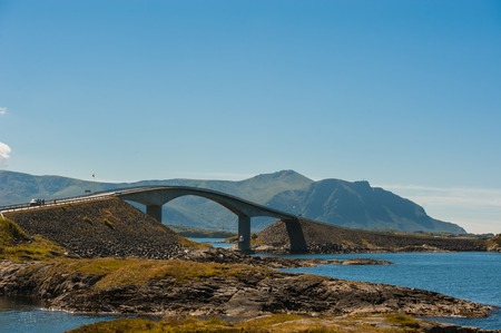 Road to heaven - view at Atlantic Road, Norway.の写真素材