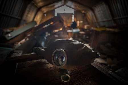 Old abandoned secret Russian military base. Legal contentの写真素材