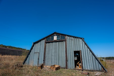 Old abandoned secret Russian military base. Legal contentの写真素材