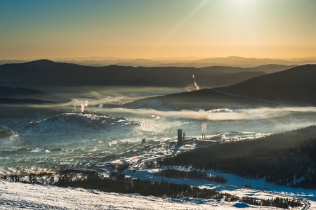 Sheregesh, Tashtagol district, Kemerovo region, Russian Federationの写真素材