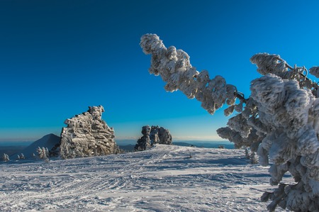 Sheregesh, Tashtagol district, Kemerovo region, Russian Federationの写真素材
