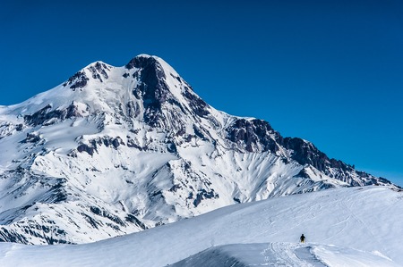 View from ski resort Gudauri in Georiaの写真素材