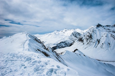 View from ski resort Gudauri in Georiaの写真素材