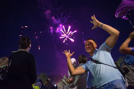 OBNINSK, RUSSIA - MAY 9, 2015: Veterans of the war on Victory Day.のeditorial素材