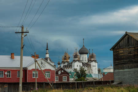 SOLOVKI, REPUBLIC OF KARELIA, RUSSIA - AUGUST 19, 2018: Solovki Monastery at summer day.のeditorial素材