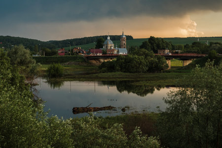 Flood of the Protiva river in the village of Kremenki