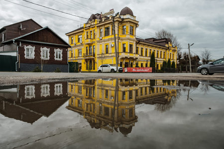 ROSTOV, RUSSIA - MAY 4 2021: View of the Selivanov hotel in Rostov.のeditorial素材