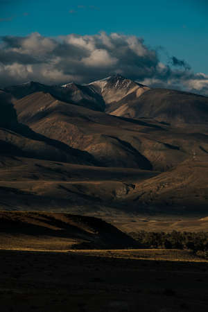 The unique landscape of the Martian Mountains in summer in Altai.の写真素材