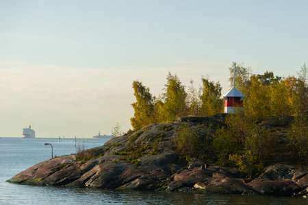 View of Helsinki from the Gulf of Finlandの写真素材