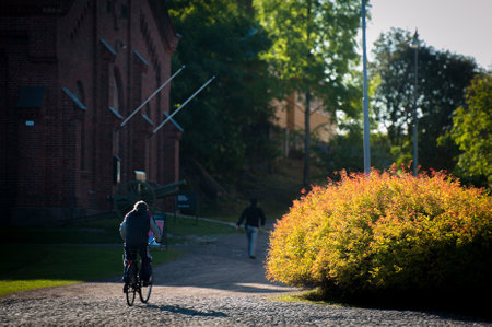 View of Suomenlinna Island in Helsinkiの写真素材