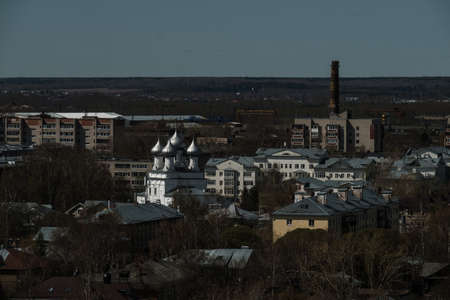 View of Vologda from the bell tower in the Kremlinの写真素材