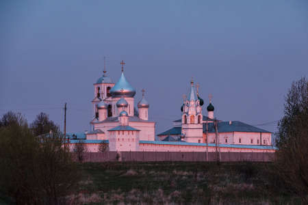 Nikitsky Monastery in Pereslavl-Zalessky at sunsetの写真素材
