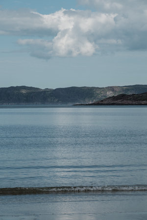 Barents Sea shore in Teribenka, Murmansk region