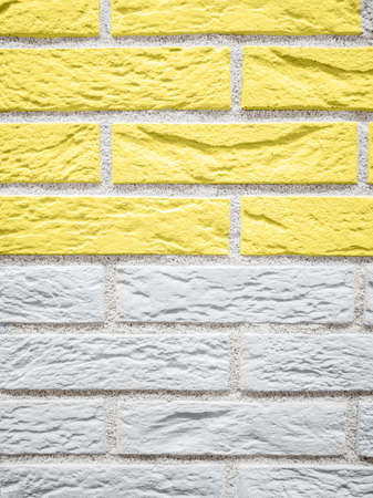Modern rough white brick interior wall background. Trending colors of 2021.の写真素材