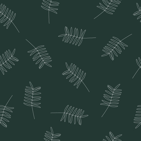 Spring pattern with plants. Vector botanical elements. handmade flowers. Abstract modern botanical silhouettes.のイラスト素材