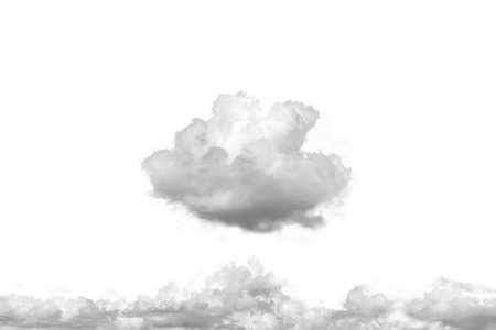 Several clouds isolated on a transparent background. Cut out clouds element design for any design.の写真素材