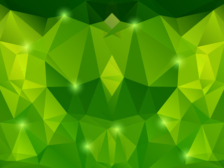 Abstract Green Triangle Geometrical Background, Vector Illustrationのイラスト素材