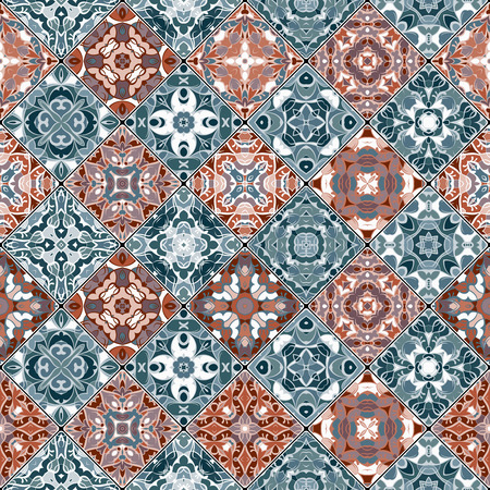 Decorative background in ethnic style. The rich decoration of abstract patterns for construction of fabric or paper. Vector illustration.の写真素材