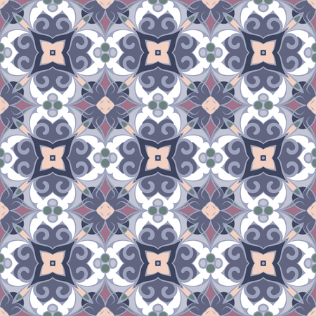 Colorful seamless pattern in the classical style for the Christmas or festive wrapping paper.のイラスト素材
