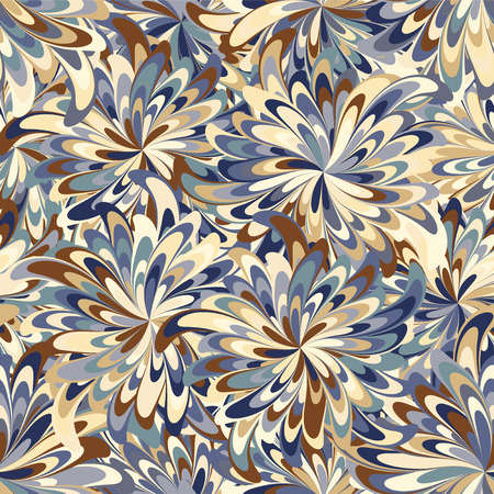 Abstract seamless bright pattern in shades of blue and brown.のイラスト素材