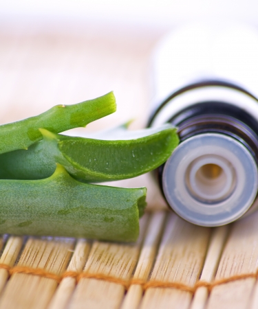 aloe vera essential oilの写真素材