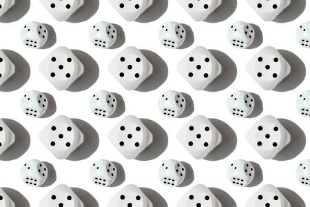 pattern, dice for playing on a white backgroundの写真素材