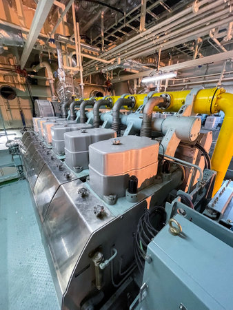 Dual fuel main engine of LNG vesselの写真素材