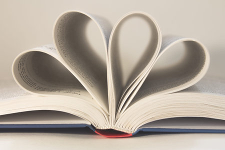 open book pages folded