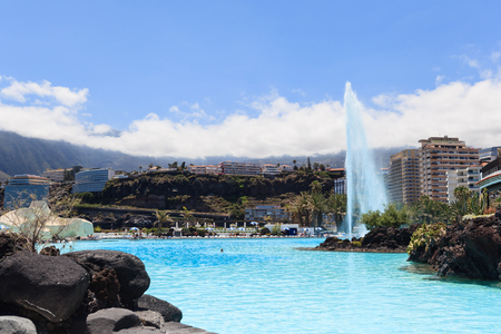 Entertainment center Lago Martianez with pools with oceanic water,のeditorial素材