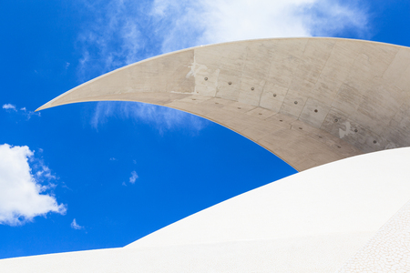 Santa Cruz de Tenerife, Spain - May 03, 2012: Auditorio de Tenerife - futuristic and inspired in organic shapes, building designed by Santiago Calatravaのeditorial素材