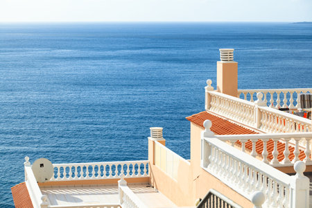 Landscape of Los Gigantes Cliffs, Tenerife, Spainの写真素材