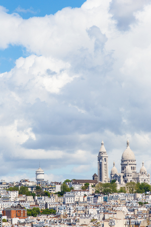 Paris, Basilique du Sacre Cour, Basilica of the Sacred Heart on Montmartreの写真素材