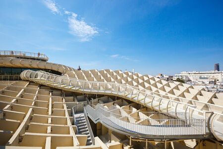 winding paths Metropol Parasol in Plaza de la Encarnacion in Sevilleのeditorial素材