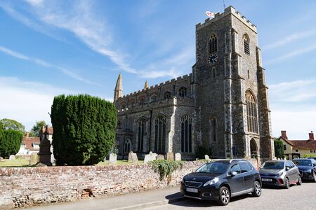 Saint Peter and St Pauls Church, Clare in Suffolk, UK, was built 13-15 centuryのeditorial素材