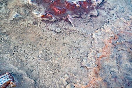 incredible natural pattern from crystals of salt ground. metal impuritiesの写真素材