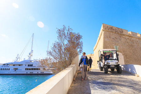 Fort Saint Angelo Gates in Citta Vittoriosa, Birgu, Maltaのeditorial素材