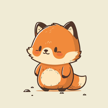 cute fox. woodland forest animal. poster for baby room. vector illustration. childish print for nursery.のイラスト素材