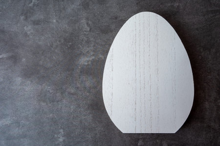White egg for easter background. Easter card for greeting. Space for text.の写真素材