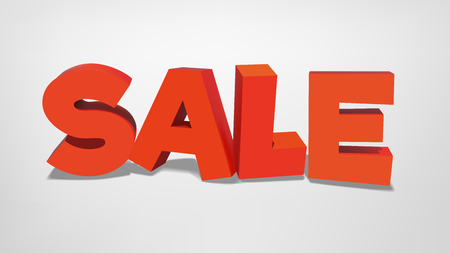 Vector sale inscription in 3d realistic styleのイラスト素材